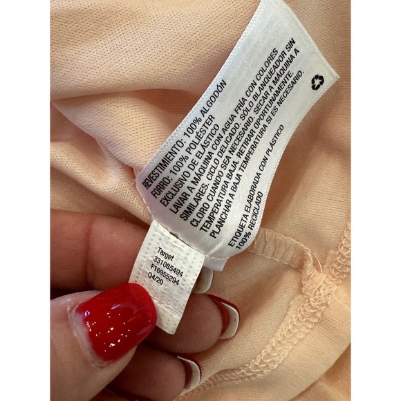 Wild Fable Dress Smocked Top Peach Tiered Sundress Size Extra Large - Picture 9 of 11